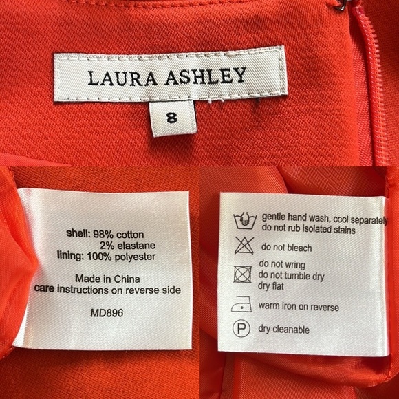 LAURA ASHLEY Belted Sheath Dress Size 8 - Picture 11 of 12